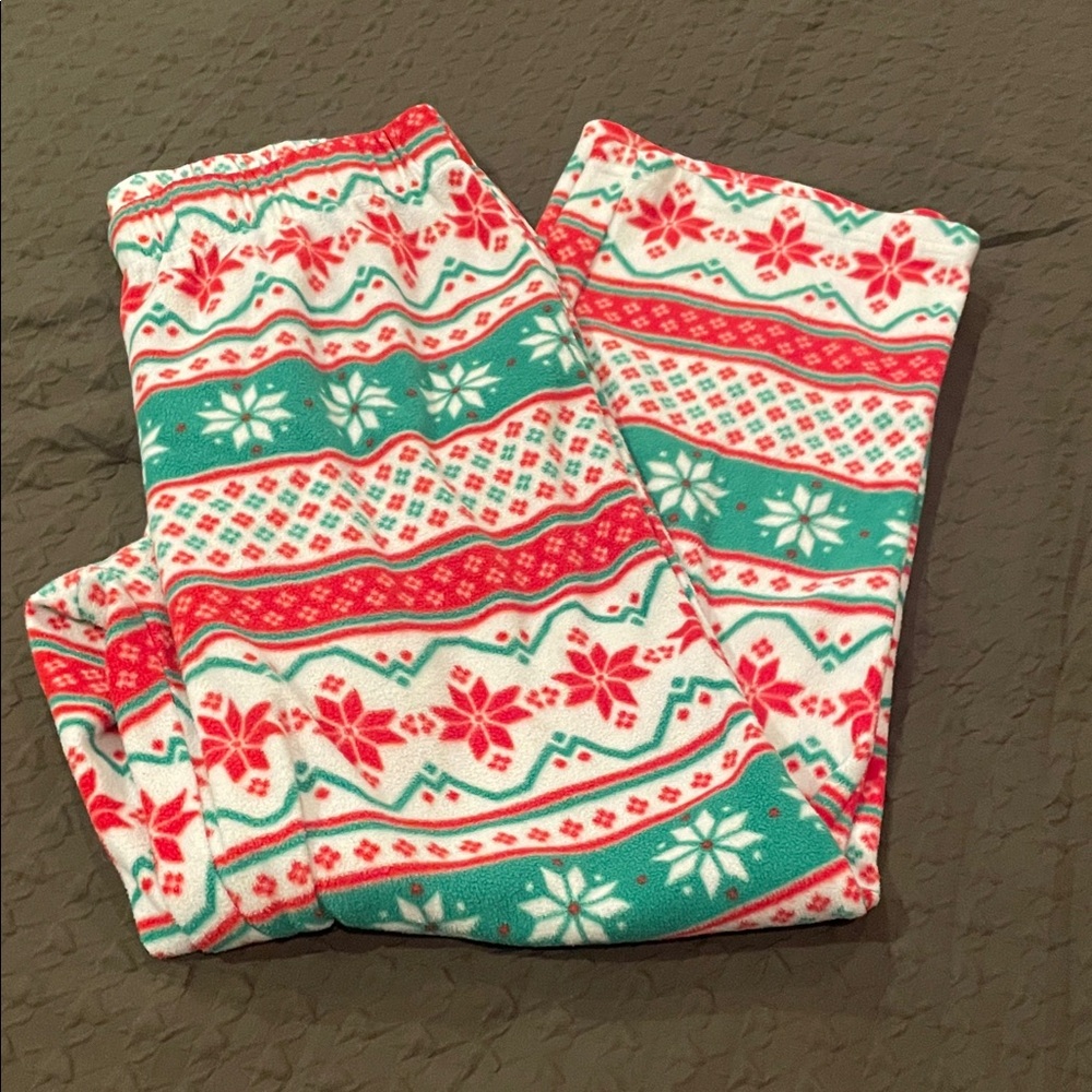JCPenney Red and Green Festive Pajama Pants